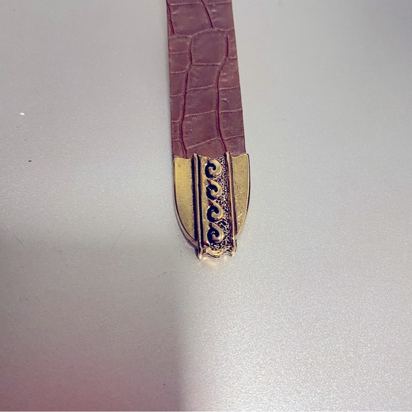 NWOT Streets Ahead The Fay Belt In Cognac & Gold Hardware - Size M - Picture 11 of 12